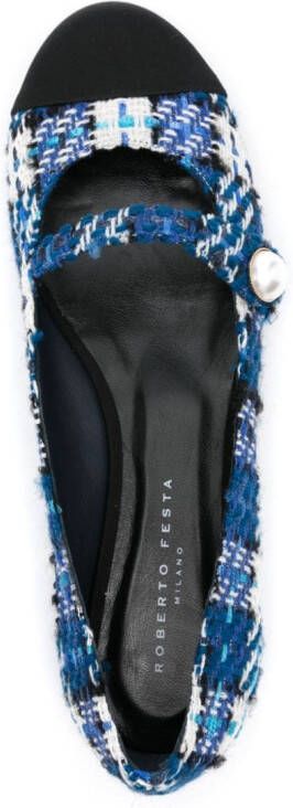 Roberto Festa Divy tweed ballerina shoes Blue
