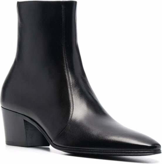 Saint Laurent pointed-toe ankle boots Black