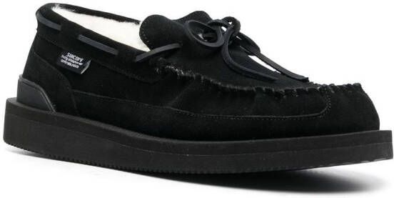 Suicoke shearling-lined loafers Black