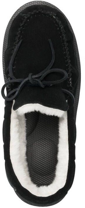Suicoke shearling-lined loafers Black