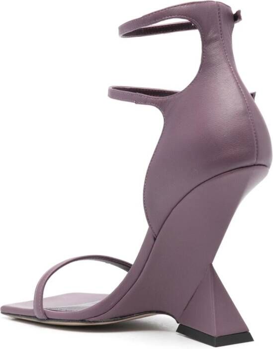 The Attico Grace 105mm leather sandals Purple