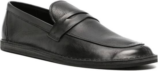 The Row Cary leather loafers Black
