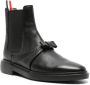 Thom Browne bow-detailing leather Chelsea boots Black - Thumbnail 2