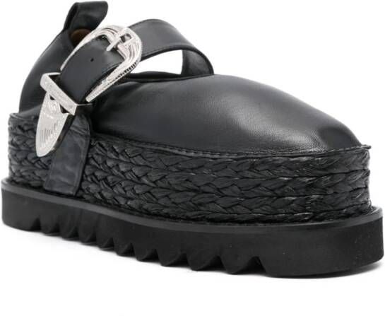 Toga Pulla 70mm platform heel ballerina shoes Black