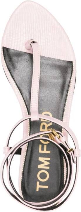 TOM FORD padlock-detail leather sandals Pink