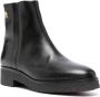 Tommy Hilfiger logo-plaque leather ankle boots Black - Thumbnail 2