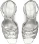 Tory Burch 85mm metallic leather sandals Silver - Thumbnail 3