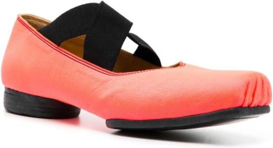 Uma Wang square-toe leather ballerina shoes Pink
