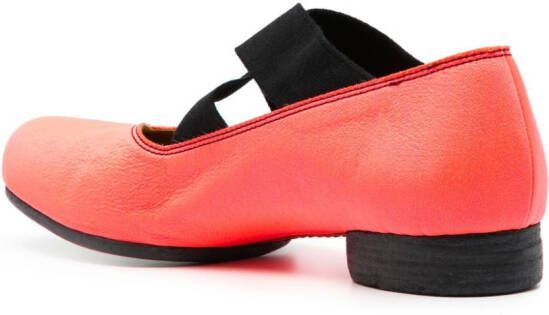 Uma Wang square-toe leather ballerina shoes Pink