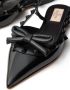 Valentino Garavani Rockstud Bow slingback ballerina shoes Black - Thumbnail 5