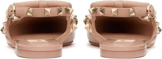 Valentino Garavani Rockstud Bow slingback ballerina shoes Pink