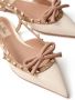 Valentino Garavani Rockstud Bow slingback ballerina shoes Silver - Thumbnail 5
