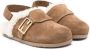 Fendi Kids FF motif leather sandals Brown - Thumbnail 1