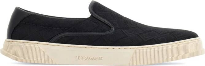 Ferragamo Gancini-jacquard sneakers Black