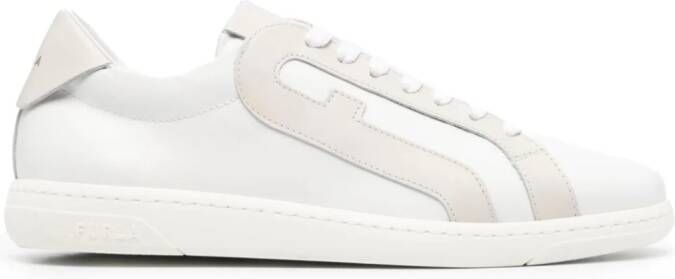 Furla Arch-motif leather sneakers White