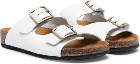 Gallucci Kids bucked leather sandals White