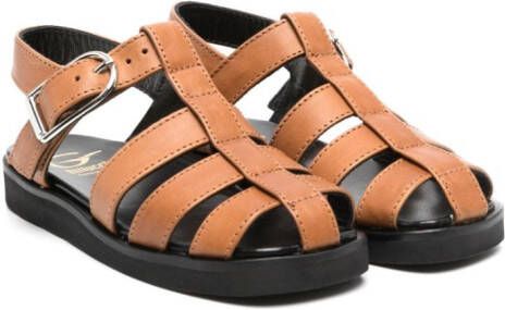 Gallucci Kids buckle-fastening leather sandals Brown
