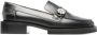 GANNI crystal-button leather loafers Black - Thumbnail 1