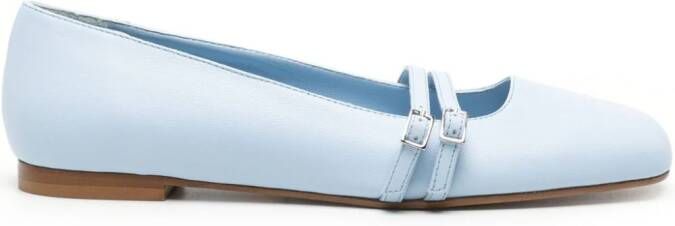 GIABORGHINI Felice leather ballerina shoes Blue