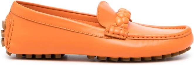 Gianvito Rossi Monza leather loafers Orange
