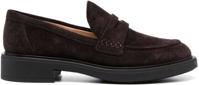 Gianvito Rossi Harris suede loafers Brown