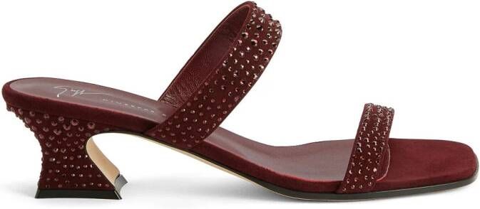 Giuseppe Zanotti Aude 45mm rhinestone sandals Red