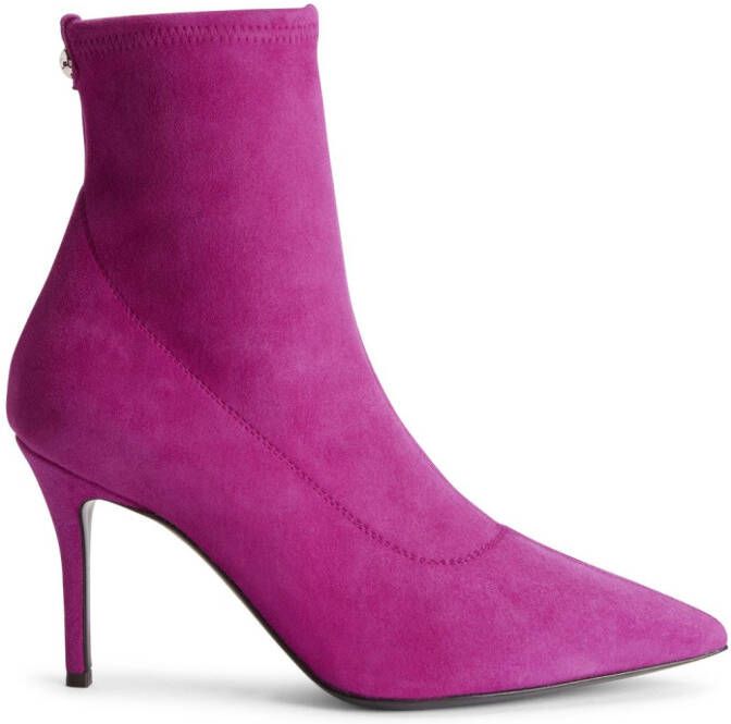 Giuseppe Zanotti Mirea 90mm suede ankle boots Purple