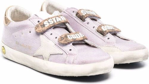 Golden Goose Kids Old School touch-strap sneakers Pink