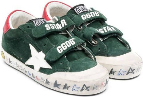 Golden Goose Kids Superstar touch-strap sneakers Green