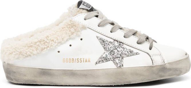 Golden Goose Super-Star Sabot shearling-lined sneakers White