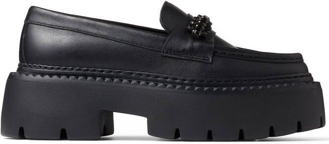Jimmy Choo Bryer crystal-embellished loafers Black