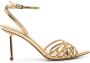 Le Silla 90mm metallic patent leather sandals Gold - Thumbnail 1
