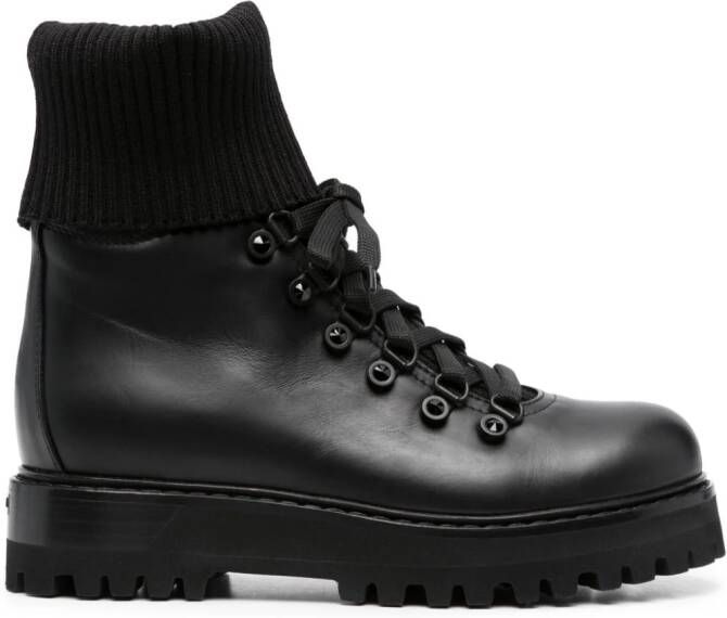 Le Silla St. Moritz leather ankle boots Black