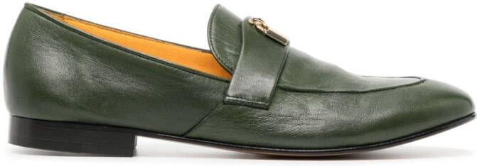 Madison.Maison Lock leather loafers Green