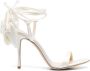 Magda Butrym 105mm flower satin sandals White - Thumbnail 1