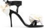 Magda Butrym 105mm ower-appliqué sandals Black - Thumbnail 1