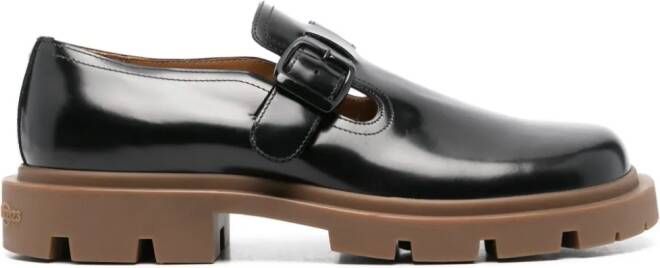 Maison Margiela Ivy leather buckled shoes Black