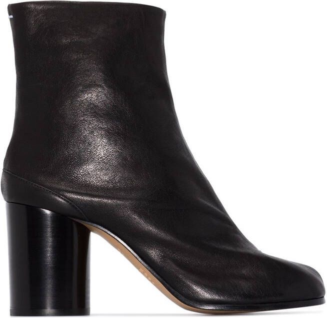 Maison Margiela Tabi 80mm leather ankle boots Black