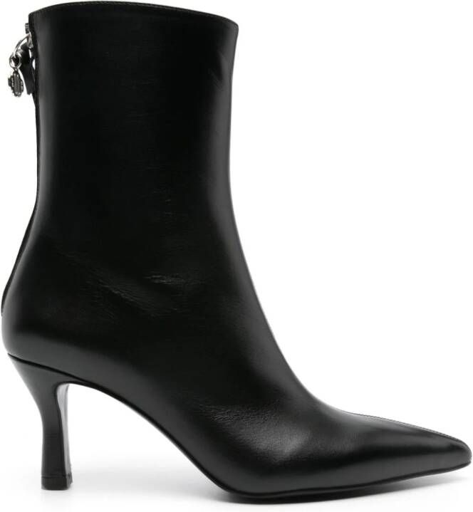 Maje 75mm Faymon leather ankle boots Black