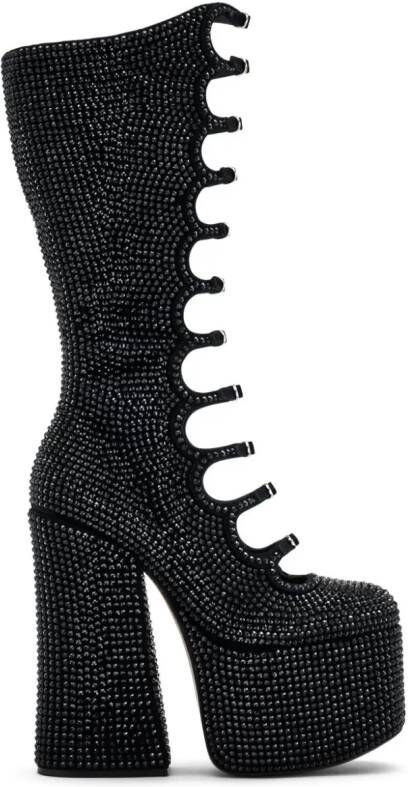 Marc Jacobs Kiki 160mm rhinestone-embellished boots Black
