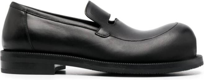 Martine Rose bulb-toe leather loafers Black