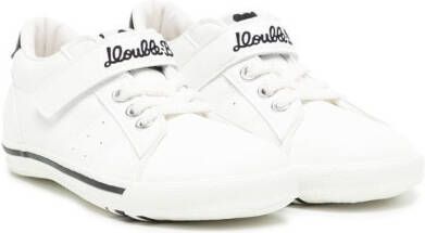 Miki House embroidered touch-strap sneakers White