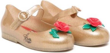 Mini Melissa Disney Princess ballerina shoes Gold