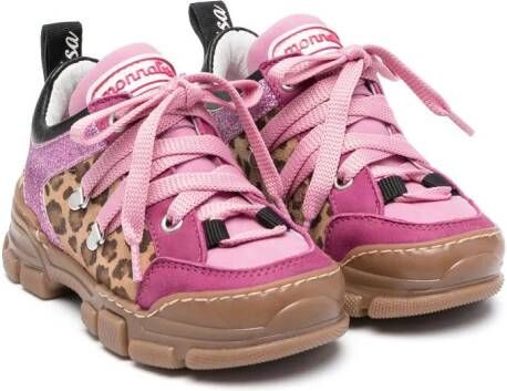 Monnalisa chunky-sole low-top sneakers Pink