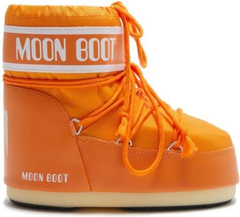 Moon Boot MOONBOOT ICON LOW PADDED SNOW ANKLE BOOT NYLON RUBBER Orange