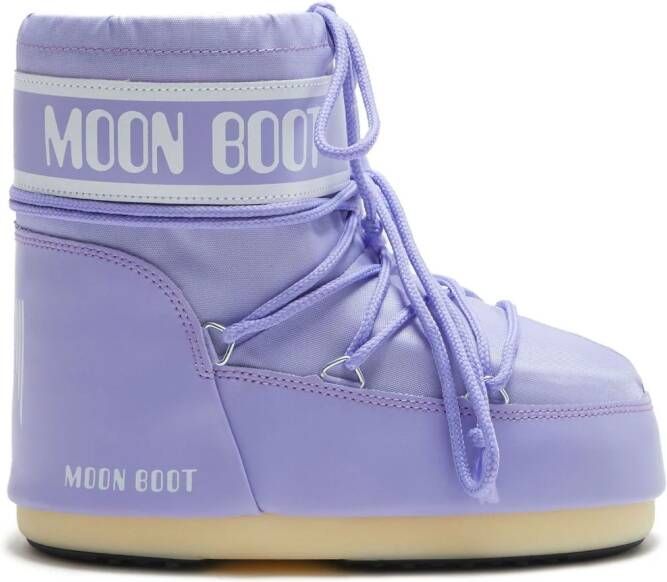 Moon Boot MOONBOOT ICON LOW PADDED SNOW ANKLE BOOT NYLON RUBBER Purple