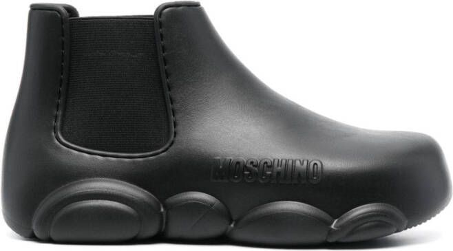 Moschino Gummy 40mm logo-embossed ankle boots Black