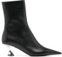 Mugler 55mm leather ankle boots Black - Thumbnail 1