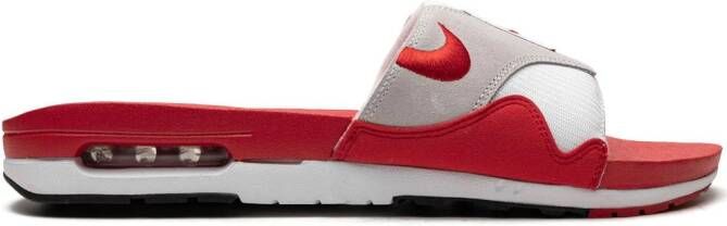 Nike Air Max 1 "Sport Red" slides White