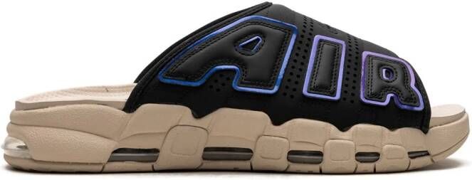 Nike Air More Uptempo "Black Sanddrift Iridescent" slides